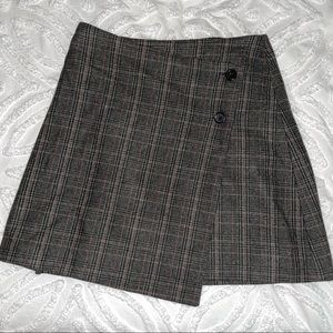 Wilfred Claudette Green Check Plaid Wrap Skirt 6